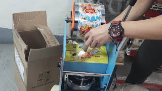 MILKTEA SEALER MACHINE  FULL DEMO  HOW TO USE INJOY CUP SEALER MACHINE [upl. by Larisa285]