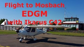 ✈ Flight to Mosbach EDGM with Comco Ikarus C42B [upl. by Hogle222]