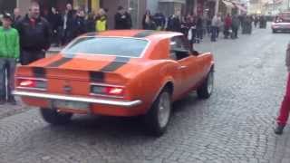 SS Camaro Mini Burnout Nybro Sweden Raggare Cruising [upl. by Lewes568]