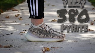 YEEZY 380 PYRITE REVIEW amp ON FOOT [upl. by Yornek158]