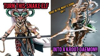 How to Kitbash a Daughters of Khaine into A Kroot Daemon [upl. by Coltson]