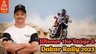 Stage 8 Results Dakar Rally 2023  Bike Ross Branch Wins Eighth Stage [upl. by Hanley]