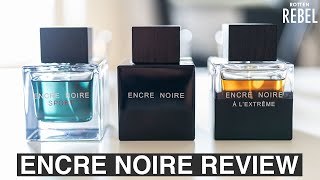 Lalique Encre Noire  Noire Sport  Noire a lextreme Review [upl. by Rabka]