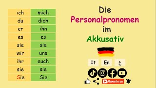 Die Personalpronomen im Akkusativ  Deutsch lernen A1A2 [upl. by Ihel875]