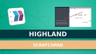 Highland How to save and export Notes with the Scratchpad [upl. by Kleinstein]