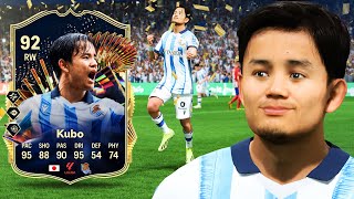 92 TOTS SBC Kubo is a little LIGHTNING BOLT ⚡ FC 24 Player Review [upl. by Yennek]