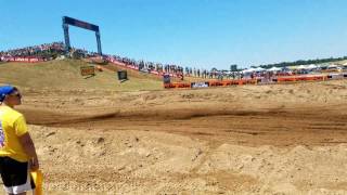 Redbud 2017 first lap 450 moto 1 Laroccos leap [upl. by Eglanteen]