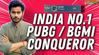 🔥INDIA NO1 BGMI CONQUEROR😎RANKPUSH  BGMI LIVE  CYANIDE GAMING [upl. by Canale]