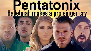 Hallelujah Makes a Pro Singer Cry  His First Ever Pentatonix Reaction [upl. by Einad]