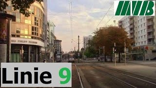 Straßenbahn Magdeburg  Linie 9  mit neuen Ansagen [upl. by Immaj]