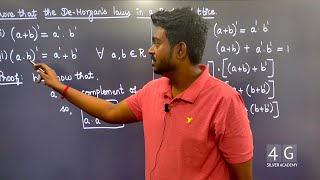 State and Prove Demorgans law in Boolean Algebra in Tamil Discrete Mathematics MA3354 Tamil Unit 5 [upl. by Ahsaeyt]