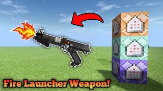 Fire Launcher Weapon 🔥  Command Block  Minecraft [upl. by Farly]