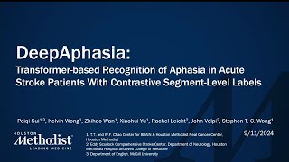 Technical Talk DeepAphasia Enhanced Stroke Patient Aphasia Screening Using Transformer Models [upl. by Jesse975]