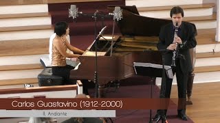 Carlos GUASTAVINO Clarinet Sonata  II Andante ShtrykovTanaka Duo  Piano by Erard Paris 1928 [upl. by Aisayt]