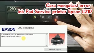 Printer Service  Reset Waste Ink Pad Printer Epson L210 L110 L300 L350 L355 [upl. by Maiga]