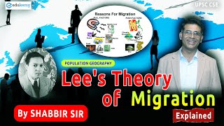 Lees Theory of Migration Explained  Shabbir Sir  Edukemy IAS geographyoptional upsc ias [upl. by Asiret]