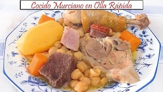 Cocido Murciano en Olla Rápida  Receta de Cocina en Familia [upl. by Puiia]