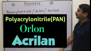 PolyacrylonitrilePAN  Orlon  Acrilan  Thermoplastic polymer Class12 Unit15 [upl. by Enyalahs]