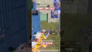 Bonus challenge 600 uc redeem🔥 bgmi shortsviral pubgmobile shortvideos gaming [upl. by Jeanna520]