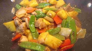 Chinese Chicken amp Pineapple Stir Fry with Rice Recipe  Chinese Cooking [upl. by Alliuqal]