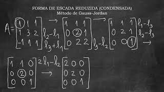 COMO REDUZIR UMA MATRIZ À FORMA CONDENSADA  MÉTODO DE GAUSSJORDAN [upl. by Altaf271]