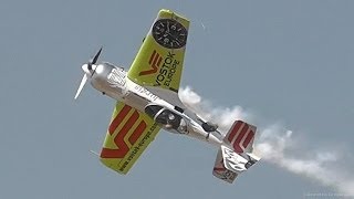 Incredible Sukhoi Su31 Aerobatic Airshow FlightCobras loops rolls spins lowpasses AFW2013 [upl. by Fraase621]