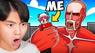 Spending 50000 to Beat Attack on Titan Roblox [upl. by Lizzy]