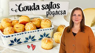 Gouda sajtos pogácsa recept 🧀 puha extrán sajtos pogácsa 🧈 [upl. by Yalonda]