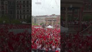 Txupinazo de San Fermín 2024 plaza del Castillo [upl. by Fiester]