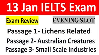 13 January Ielts exam evening slot answers and review13 January exam listening amp reading answer [upl. by Ashly]