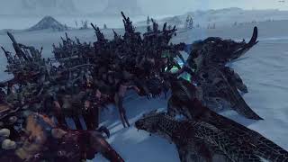 19 Arachnarok Spiders VS 19 Carnosaurs  Total War Warhammer 2 [upl. by Aehsan]