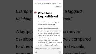 What Does Laggard Mean [upl. by Danieu]