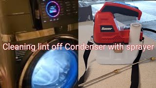 Ge profile combo all in one Cleaning lint off condenser with sprayer [upl. by Gratia]