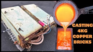 1950s Copper Filled Cabinet  Huge Copper Bricks  ASMR Metal Melting  Trash To Treasure [upl. by Ahsimaj]