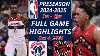 Washington Wizards vs Toronto Raptors  Game Highlights Oct 62024  NBA TODAY  NBA HIGHLIGHTS [upl. by Lokim]