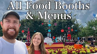 2024 EPCOT Food and Wine Festival Booths and Menus  Busiest Day at EPCOT [upl. by Ahaelam]