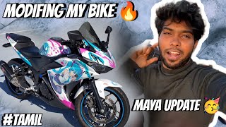 🔥Modifing My Bike Yamaha R3  Modification  Exhaust  Tamil  blubee [upl. by Ahsats321]