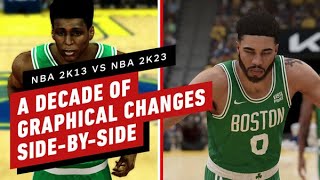 NBA 2K13 vs NBA 2K23  A Decade of Graphical Changes SidebySide [upl. by Meikah837]