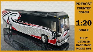 120 Scale Prevost Country Coach Fully Detailed Handmade Model Bus [upl. by Coady]