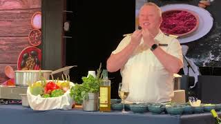 Oceania Cruises Sirena Cooking Demonstration at Sea Transatlantic Crossing [upl. by Naejeillib159]