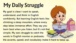 My Daily Struggle  English Listening Practice  Graded Reader [upl. by Damick]