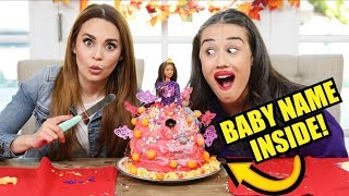 BABY NAME REVEAL IN CAKE w Rosanna Pansino [upl. by Assed580]