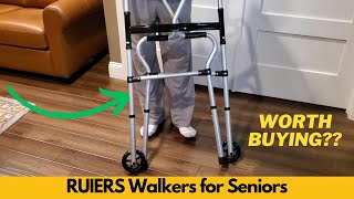 RUIERS Walkers for Seniors Foldable Rolling Walker with Removable Wheels Worth Buying [upl. by Bethezel472]