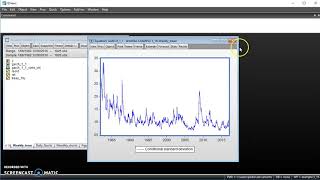 CGARCH model  Eviews [upl. by Ynehpets]
