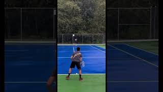 30 tennis backhand approach shot and volley [upl. by Ahcas]