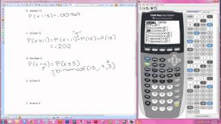 Finding Binomial Probabilities Using the TI84 [upl. by Ysdnyl]