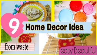 9 Amazing💁🏻‍♀️✨ BEST OUT OF WASTE home decor ideas💡Part 1🎆🤩 [upl. by Goraud]