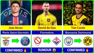 🚨 ALL LATEST CONFIRMED TRANSFER NEWS AND RUMOUR  🔥😱 David de Gea João Neves Renato Sanches [upl. by Annovy422]