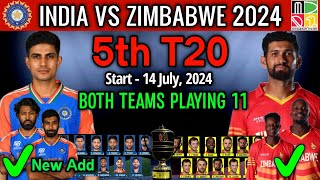 India vs Zimbabwe 5th T20 Match 2024  India vs Zimbabwe T20 Playing 11  IND vs ZIM 2024 [upl. by Fulcher615]