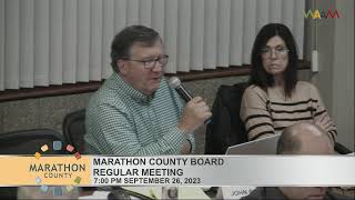 Marathon County Board Meeting  092623 [upl. by Anoniw349]